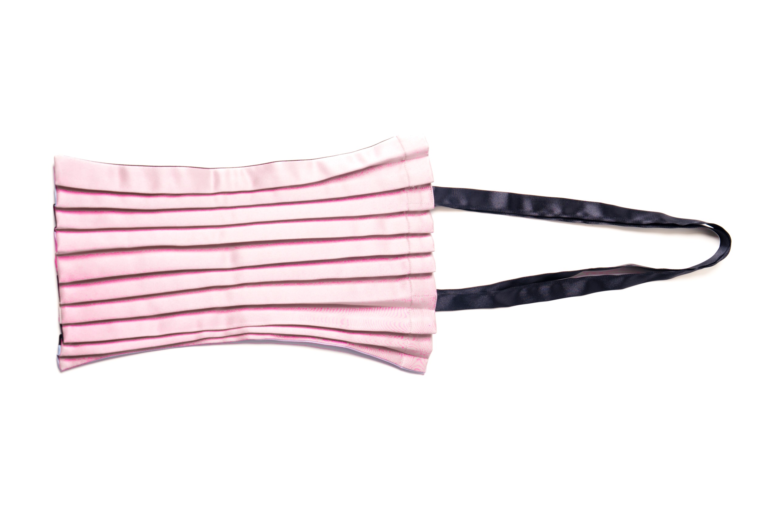 Elafonisi Sea - Pink and Light Blue Pleated Tote Bag image 3