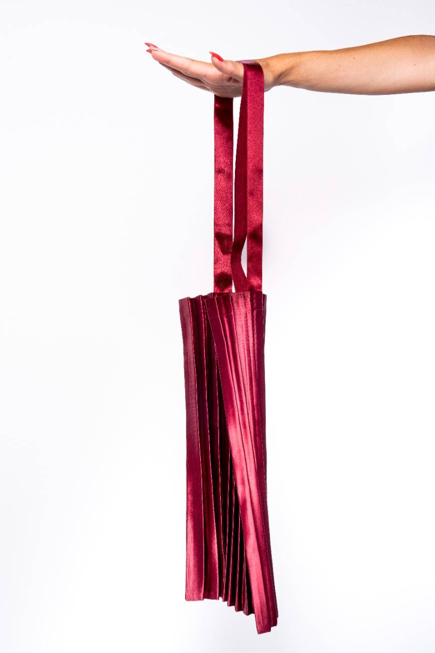 Santorini Red Wine - Burgundy Pleated Tote Bag image 2